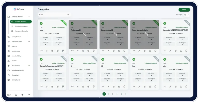 Dashboard GoPromo